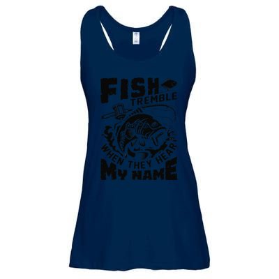 Fish Tremble When They Hear My Name Largemouth Bass Fishing Ladies Essential Flowy Tank