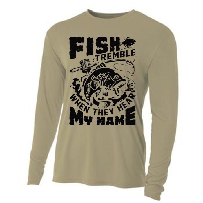 Fish Tremble When They Hear My Name Largemouth Bass Fishing Cooling Performance Long Sleeve Crew