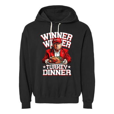 Funny Trump Winner Winner Turkey Dinner Thanksgiving Apparel Garment-Dyed Fleece Hoodie