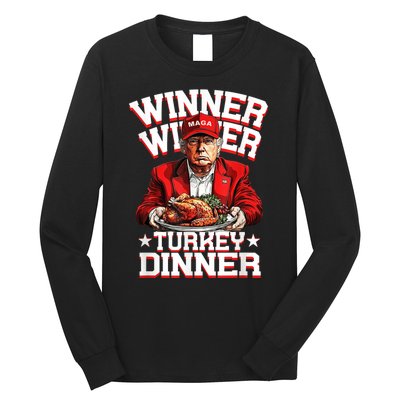 Funny Trump Winner Winner Turkey Dinner Thanksgiving Apparel Long Sleeve Shirt