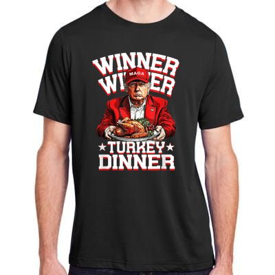 Funny Trump Winner Winner Turkey Dinner Thanksgiving Apparel Adult ChromaSoft Performance T-Shirt