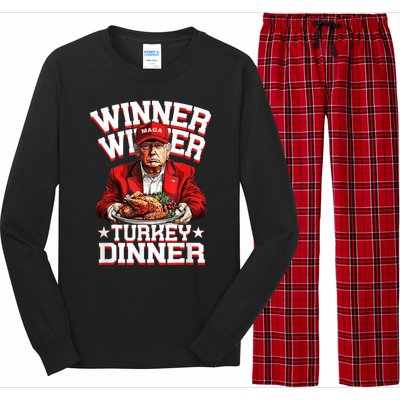 Funny Trump Winner Winner Turkey Dinner Thanksgiving Apparel Long Sleeve Pajama Set