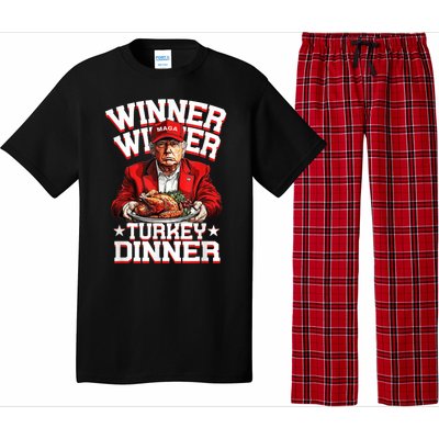 Funny Trump Winner Winner Turkey Dinner Thanksgiving Apparel Pajama Set