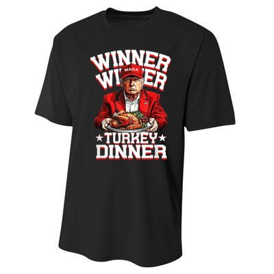 Funny Trump Winner Winner Turkey Dinner Thanksgiving Apparel Performance Sprint T-Shirt