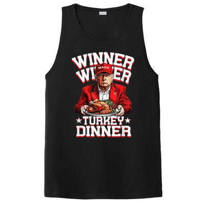 Funny Trump Winner Winner Turkey Dinner Thanksgiving Apparel PosiCharge Competitor Tank