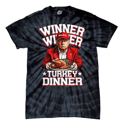 Funny Trump Winner Winner Turkey Dinner Thanksgiving Apparel Tie-Dye T-Shirt