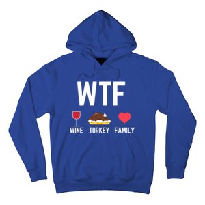 Funny Thanksgiving Wine Turkey Family Autumnal Food Fall Gift Hoodie