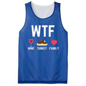 Funny Thanksgiving Wine Turkey Family Autumnal Food Fall Gift Mesh Reversible Basketball Jersey Tank