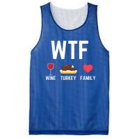 Funny Thanksgiving Wine Turkey Family Autumnal Food Fall Gift Mesh Reversible Basketball Jersey Tank