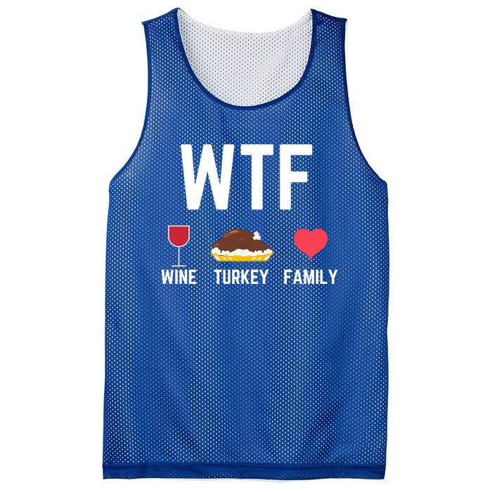 Funny Thanksgiving Wine Turkey Family Autumnal Food Fall Gift Mesh Reversible Basketball Jersey Tank