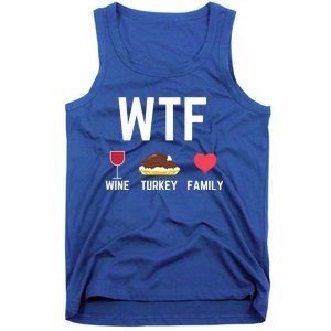 Funny Thanksgiving Wine Turkey Family Autumnal Food Fall Gift Tank Top