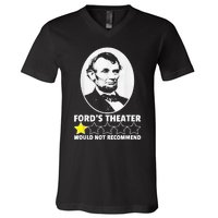 FordS Theater Would Not Recommend 1 Star Abraham Lincoln V-Neck T-Shirt