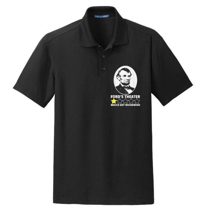 FordS Theater Would Not Recommend 1 Star Abraham Lincoln Dry Zone Grid Polo