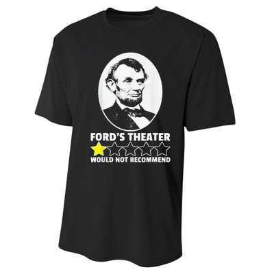 FordS Theater Would Not Recommend 1 Star Abraham Lincoln Performance Sprint T-Shirt