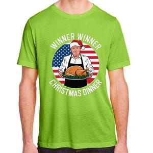 Funny Trump Winner Winner Christmas Dinner Santa Adult ChromaSoft Performance T-Shirt