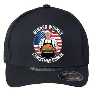 Funny Trump Winner Winner Christmas Dinner Santa Flexfit Unipanel Trucker Cap