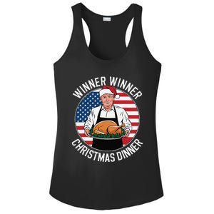 Funny Trump Winner Winner Christmas Dinner Santa Ladies PosiCharge Competitor Racerback Tank