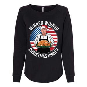 Funny Trump Winner Winner Christmas Dinner Santa Womens California Wash Sweatshirt