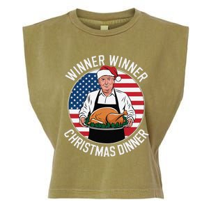 Funny Trump Winner Winner Christmas Dinner Santa Garment-Dyed Women's Muscle Tee