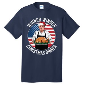 Funny Trump Winner Winner Christmas Dinner Santa Tall T-Shirt