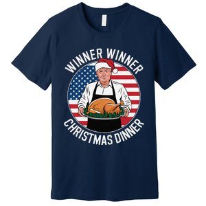 Funny Trump Winner Winner Christmas Dinner Santa Premium T-Shirt