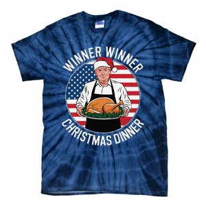 Funny Trump Winner Winner Christmas Dinner Santa Tie-Dye T-Shirt