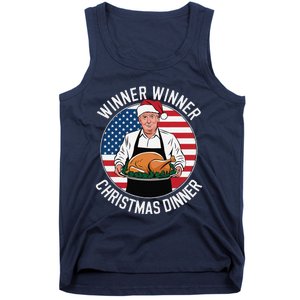 Funny Trump Winner Winner Christmas Dinner Santa Tank Top