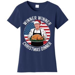 Funny Trump Winner Winner Christmas Dinner Santa Women's T-Shirt