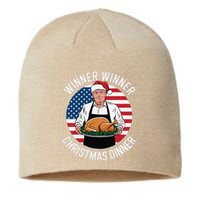 Funny Trump Winner Winner Christmas Dinner Santa Sustainable Beanie