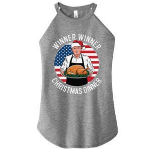 Funny Trump Winner Winner Christmas Dinner Santa Women's Perfect Tri Rocker Tank