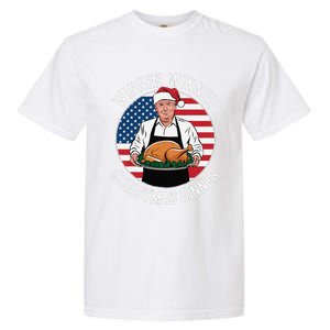 Funny Trump Winner Winner Christmas Dinner Santa Garment-Dyed Heavyweight T-Shirt