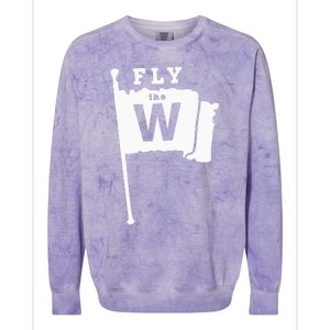 Fly The W Chicago Baseball Winning Flag Colorblast Crewneck Sweatshirt