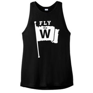 Fly The W Chicago Baseball Winning Flag Ladies PosiCharge Tri-Blend Wicking Tank