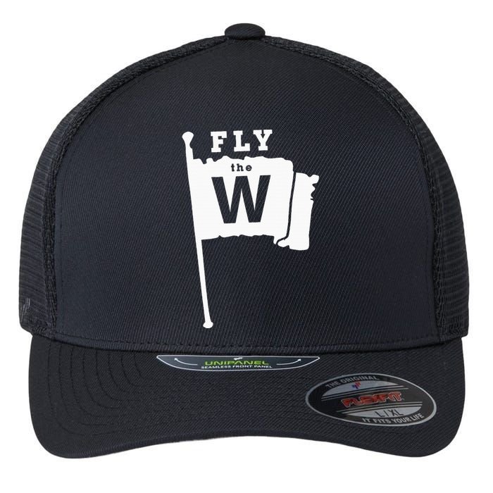 Fly The W Chicago Baseball Winning Flag Flexfit Unipanel Trucker Cap