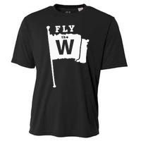 Fly The W Chicago Baseball Winning Flag Cooling Performance Crew T-Shirt