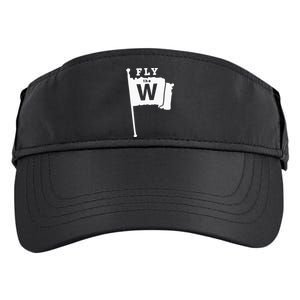 Fly The W Chicago Baseball Winning Flag Adult Drive Performance Visor