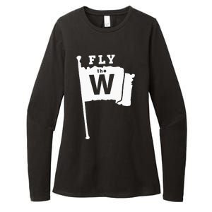 Fly The W Chicago Baseball Winning Flag Womens CVC Long Sleeve Shirt