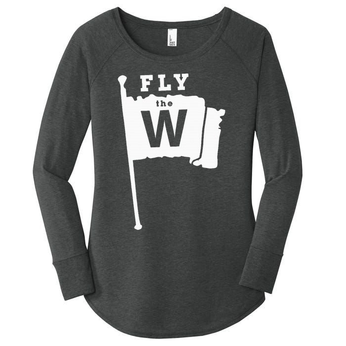 Fly The W Chicago Baseball Winning Flag Women's Perfect Tri Tunic Long Sleeve Shirt