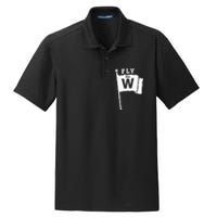 Fly The W Chicago Baseball Winning Flag Dry Zone Grid Polo