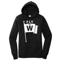 Fly The W Chicago Baseball Winning Flag Women's Pullover Hoodie