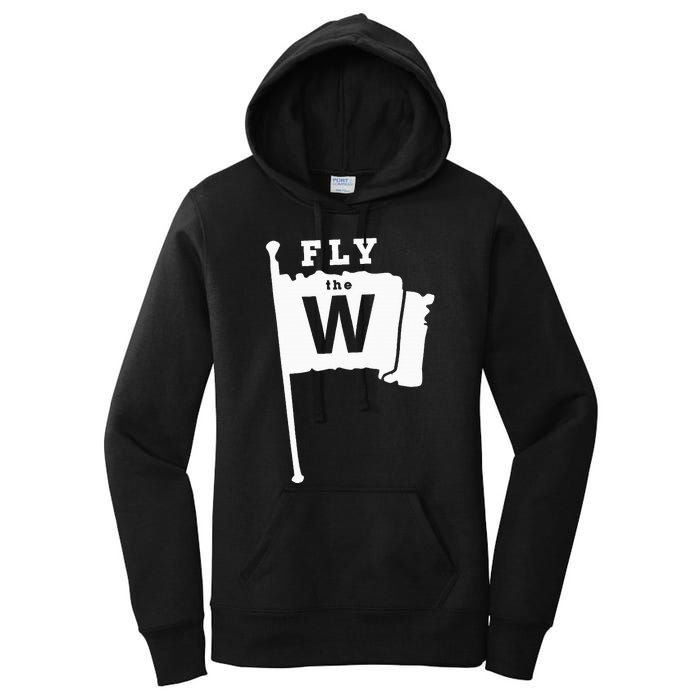 Fly The W Chicago Baseball Winning Flag Women's Pullover Hoodie