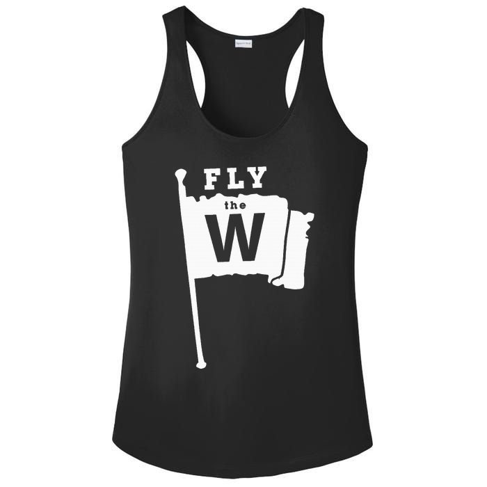 Fly The W Chicago Baseball Winning Flag Ladies PosiCharge Competitor Racerback Tank