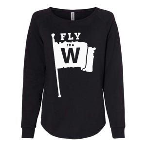 Fly The W Chicago Baseball Winning Flag Womens California Wash Sweatshirt