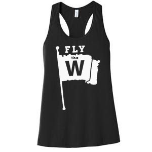 Fly The W Chicago Baseball Winning Flag Women's Racerback Tank