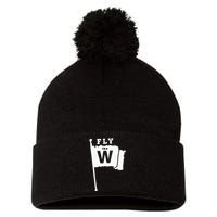 Fly The W Chicago Baseball Winning Flag Pom Pom 12in Knit Beanie