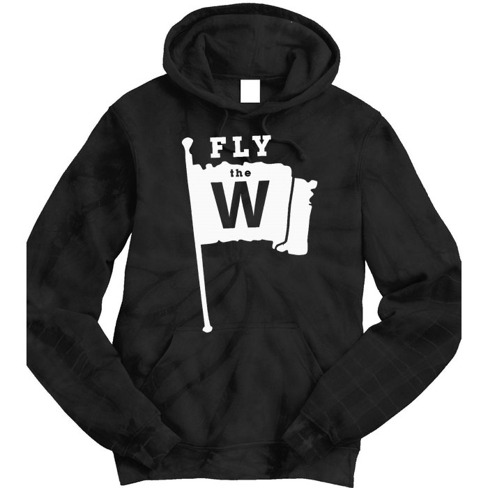 Fly The W Chicago Baseball Winning Flag Tie Dye Hoodie