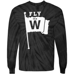 Fly The W Chicago Baseball Winning Flag Tie-Dye Long Sleeve Shirt