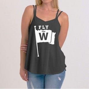 Fly The W Chicago Baseball Winning Flag Women's Strappy Tank