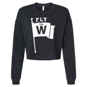 Fly The W Chicago Baseball Winning Flag Cropped Pullover Crew