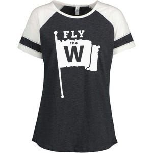 Fly The W Chicago Baseball Winning Flag Enza Ladies Jersey Colorblock Tee